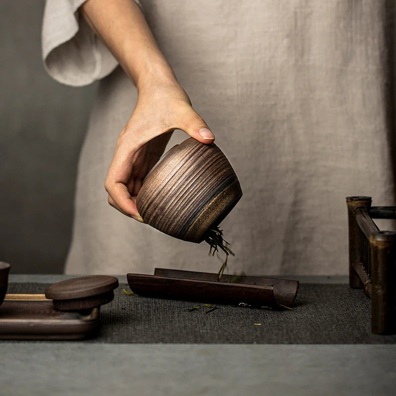 Wabi-Sabi  Petite Handmade Tea Jar