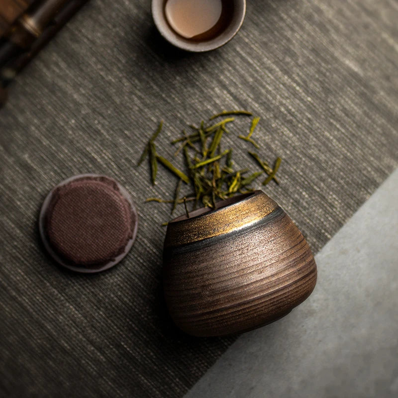 Wabi-Sabi  Petite Handmade Tea Jar