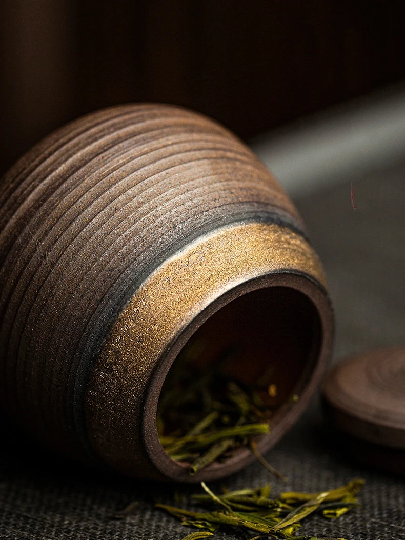 Wabi-Sabi  Petite Handmade Tea Jar