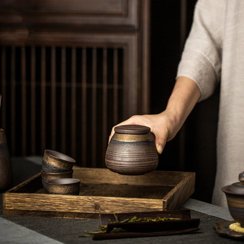 Wabi-Sabi  Petite Handmade Tea Jar