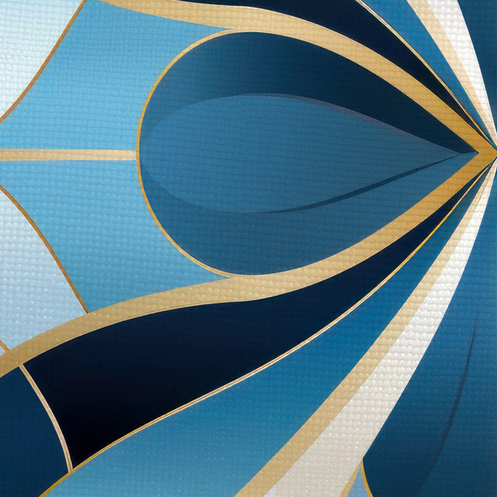 Jewels of Art Deco - Sapphire - Gem -Pure Natural Silk Scarf