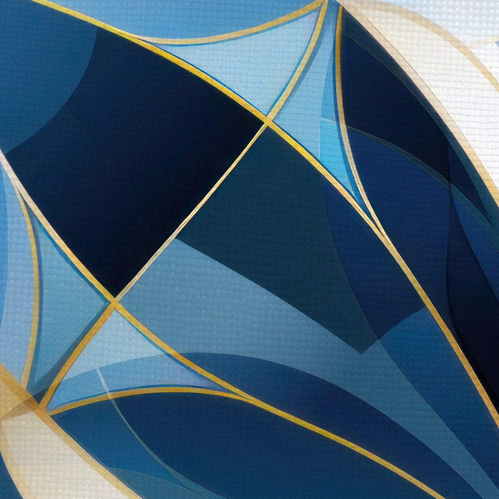 Jewels of Art Deco - Sapphire Symmetry - Pure 100% Silk Scarf