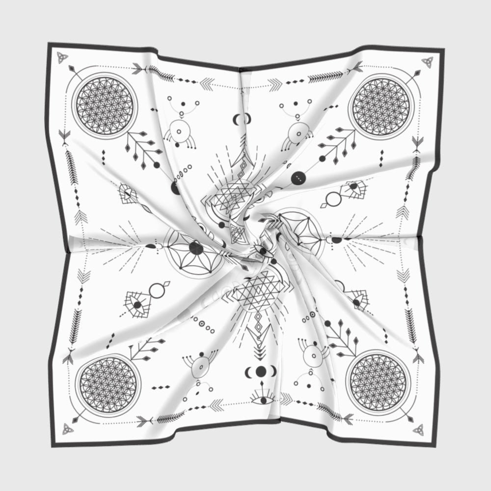 Sacred Geometry Silk Scarf