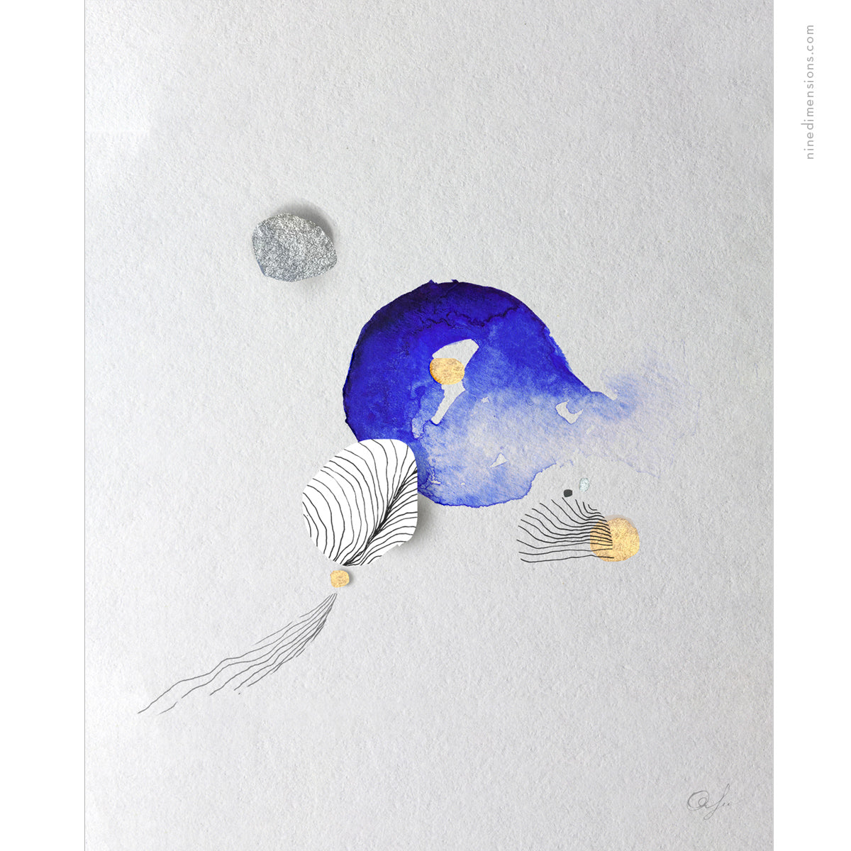 Art Gallery Nine Dimensions Abstract, Mixed Media, Minimal Art - Cosmic Travelers