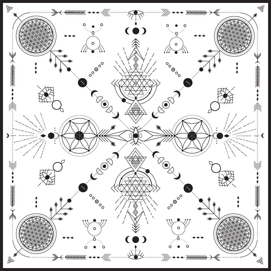 Sacred Geometry Silk Scarf