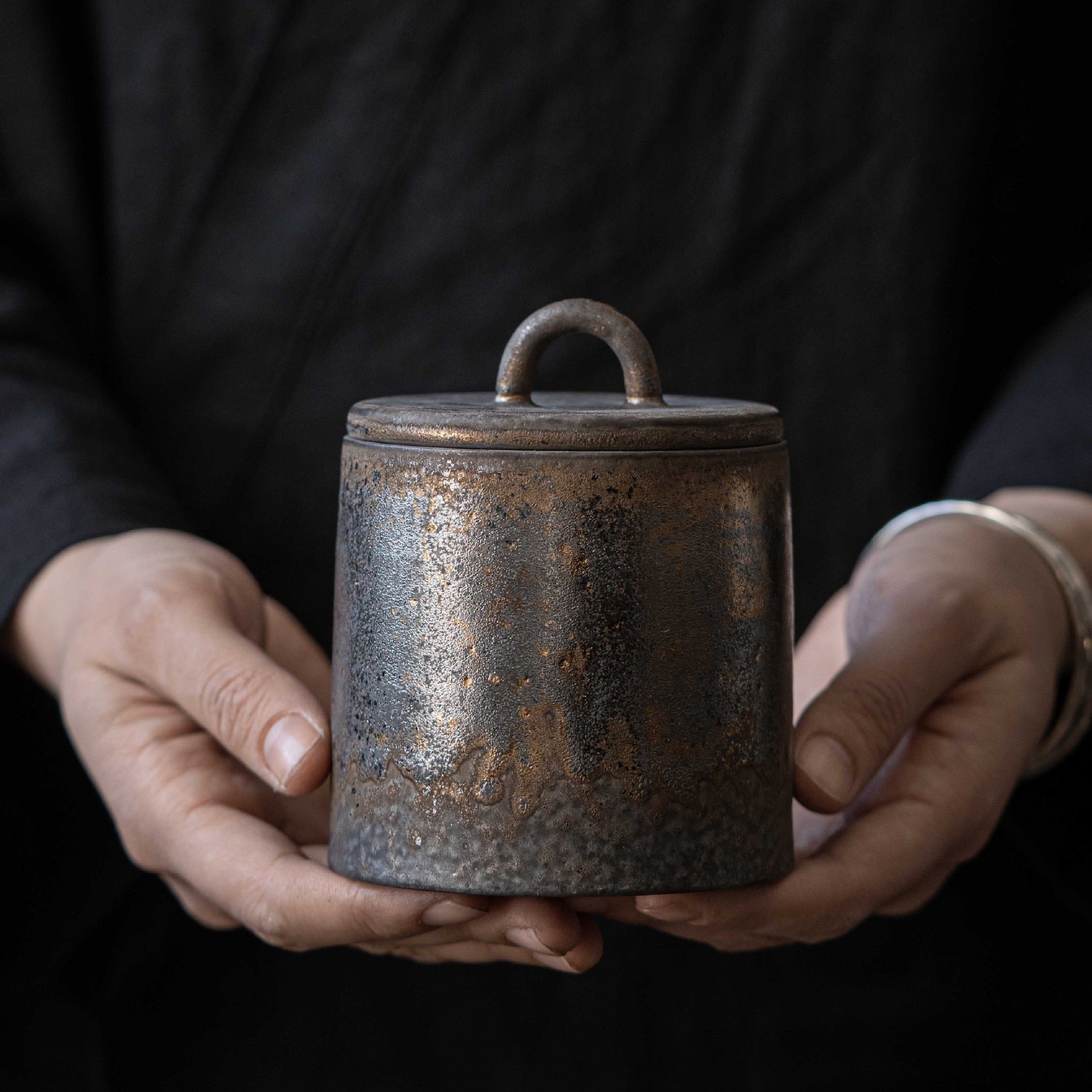 Wabi Sabi Ceramic Sealed Tea Jar Storage Container