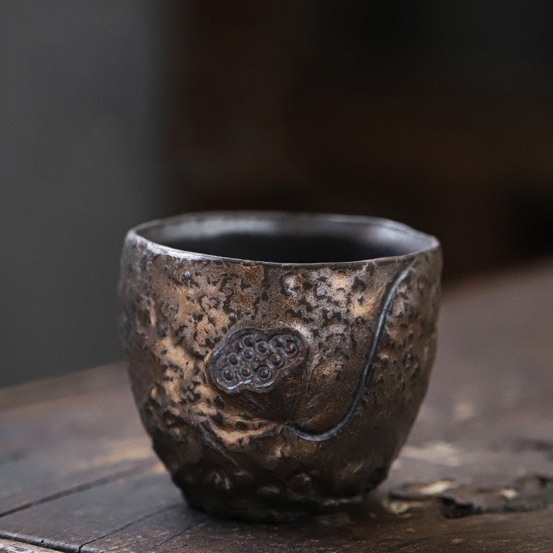 Wabi Sabi Japanese Handmade Stoneware Ceramic Tea Cup