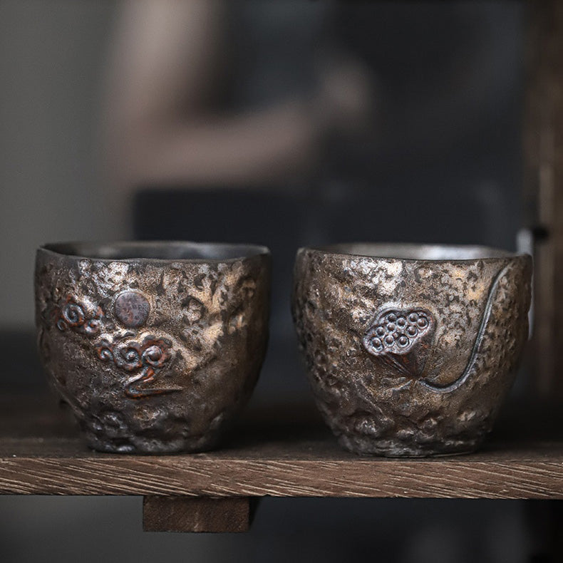 Wabi Sabi Japanese Handmade Stoneware Ceramic Tea Cup