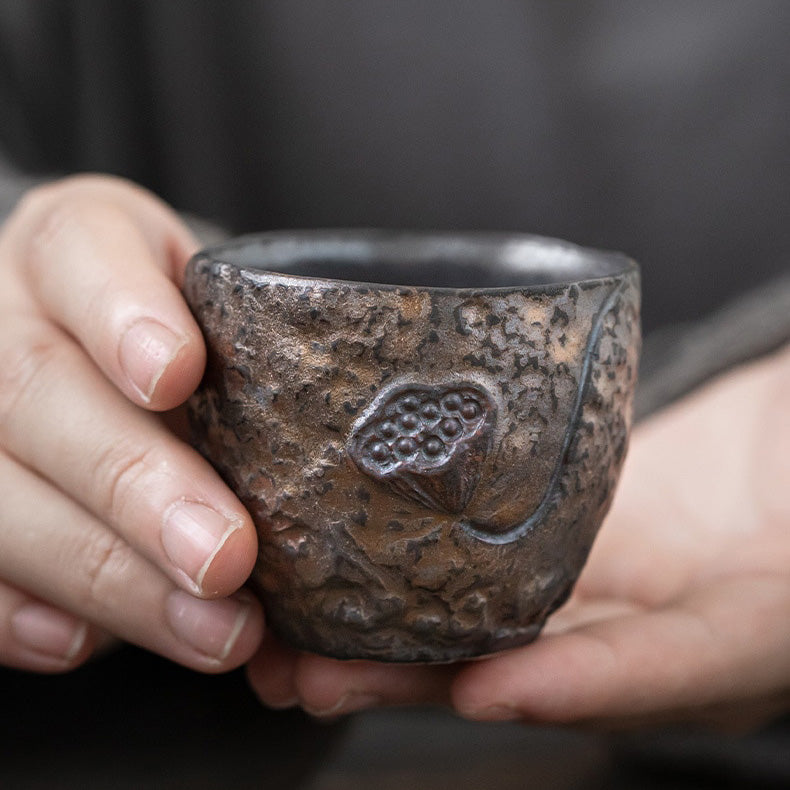 Wabi Sabi Japanese Handmade Stoneware Ceramic Tea Cup