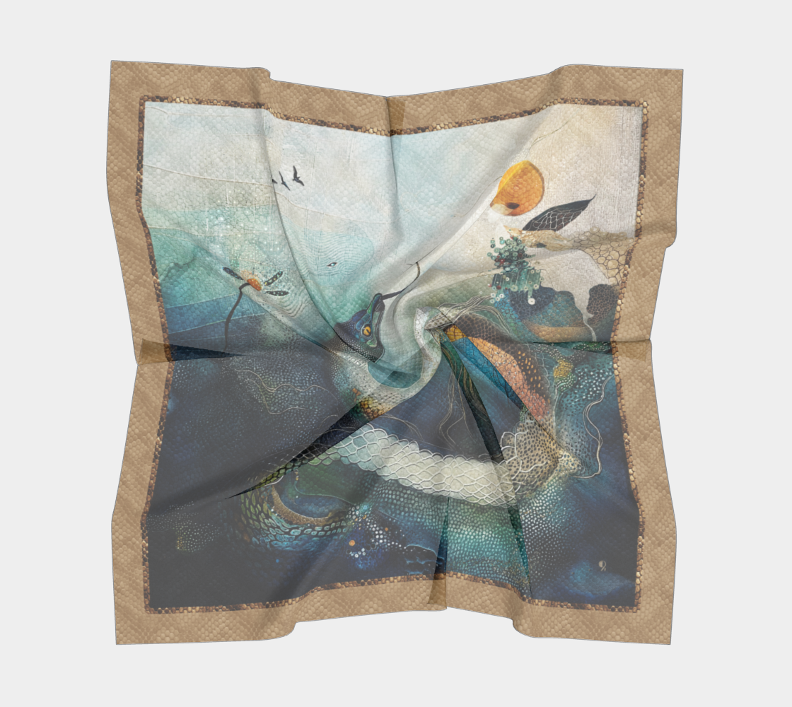 Serpent Wisdom Pure Silk Scarf