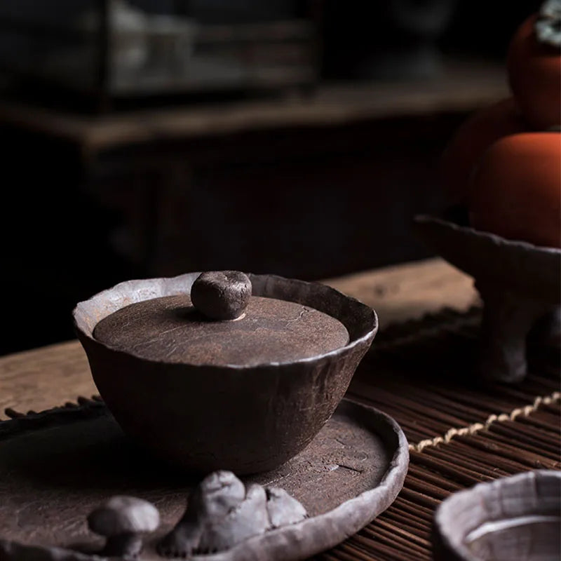 Wabi Sabi Zen Harmony Ceramic Bowl  for Tea Ceremonies