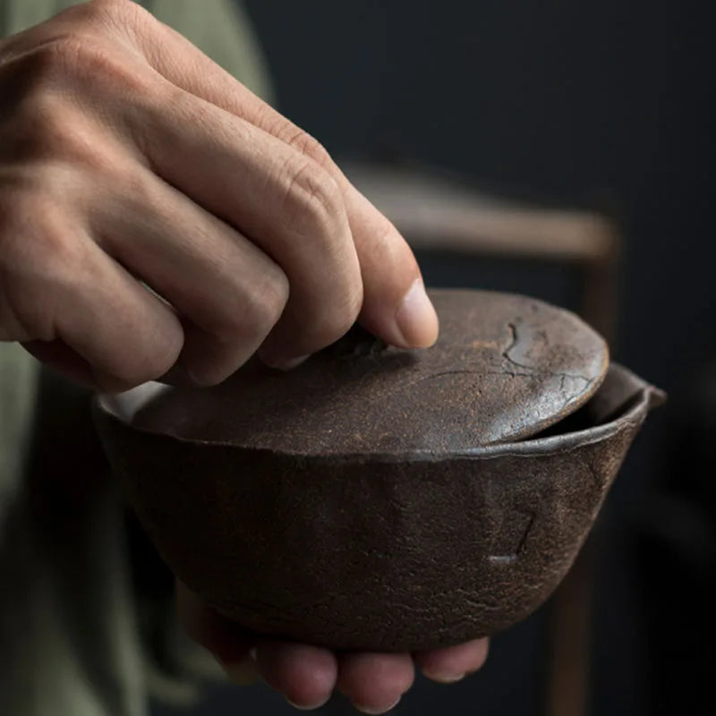 Wabi Sabi Zen Harmony Ceramic Bowl  for Tea Ceremonies