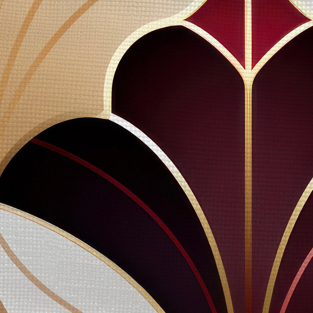 Jewels of Art Deco- Ruby - Pure 100% Silk Scarf